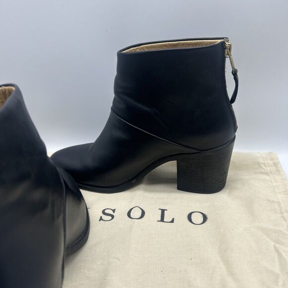 Nisolo Ankle Boots Womens 8 Black Heel Dari Commuter Leather Minimal - Picture 6 of 10